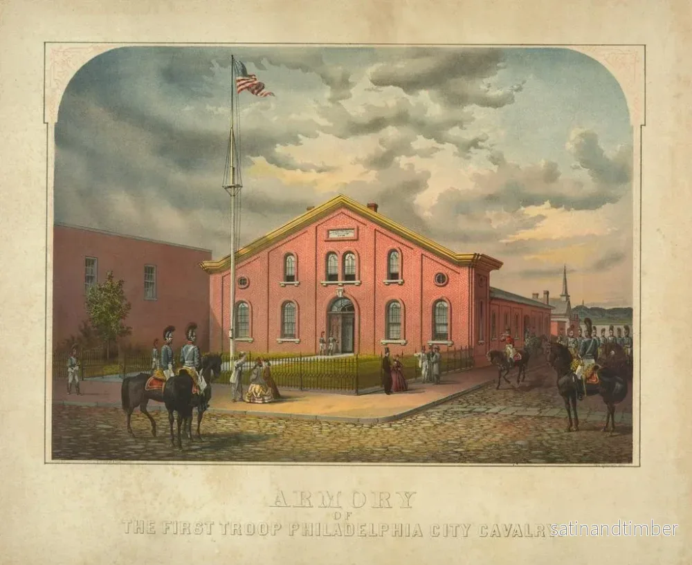 Reproduktion av målningen av Armurerie de la Première Troupe de la Cavalerie de la Ville de Philadelphie - James Fuller Queen - Bild 2