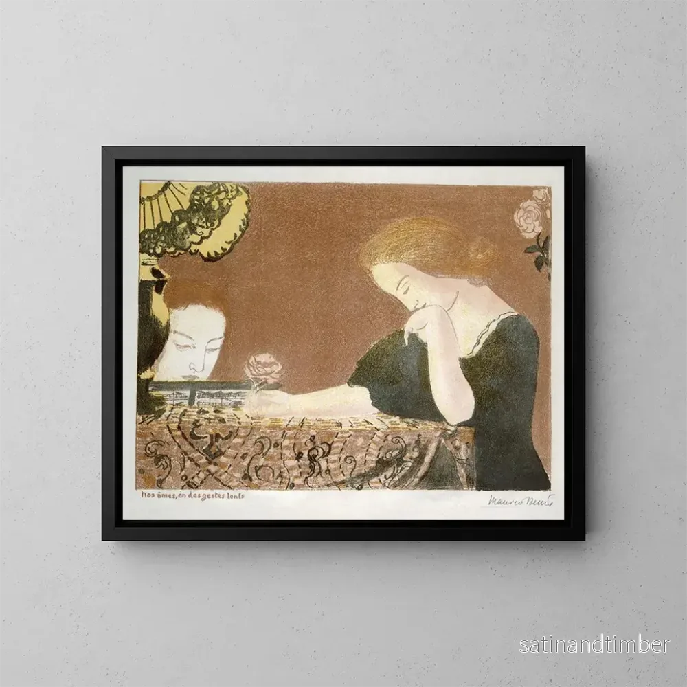Reproduktion av målningen Nos mains en des gestes lents - Maurice Denis