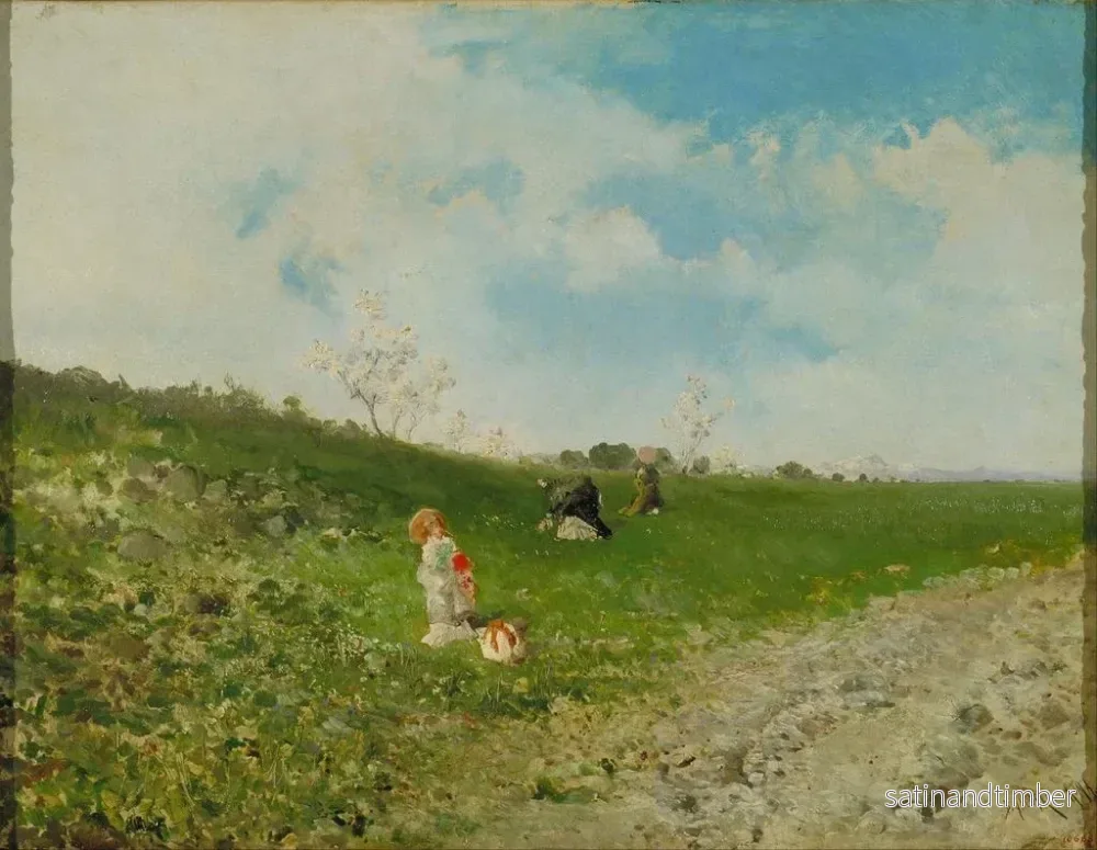Reproduktion av målningen Le Printemps à Rome - Baldomer Galofre i Giménez - Bild 2