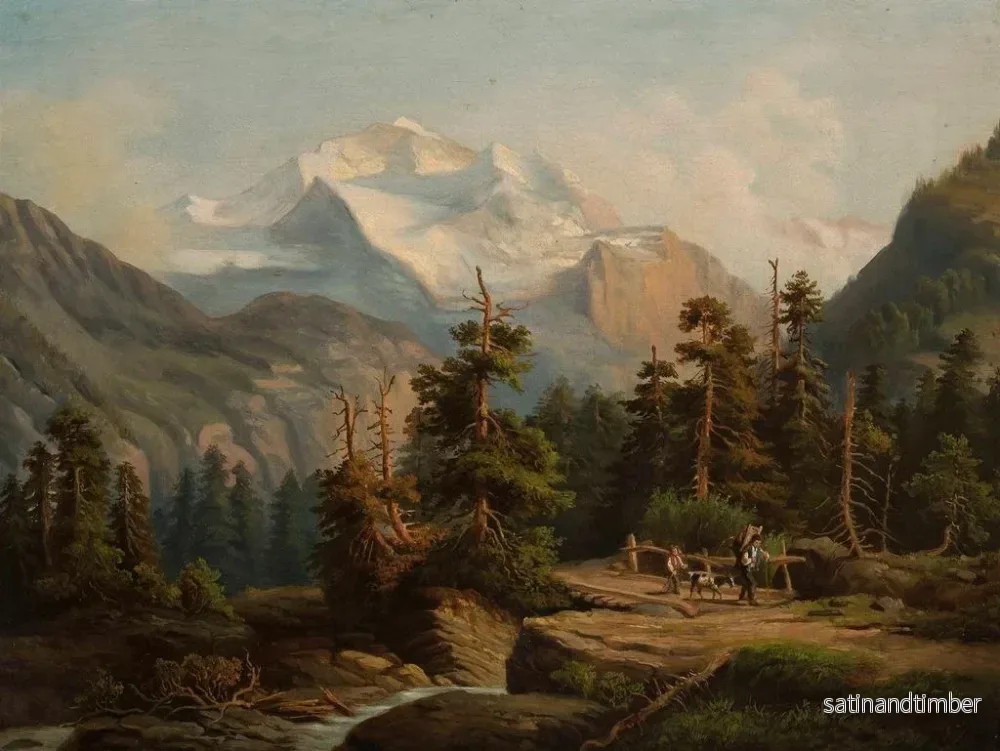 Reproduktion av målningen Landskapsbild av berg - Feliks Brzozowski - Bild 2