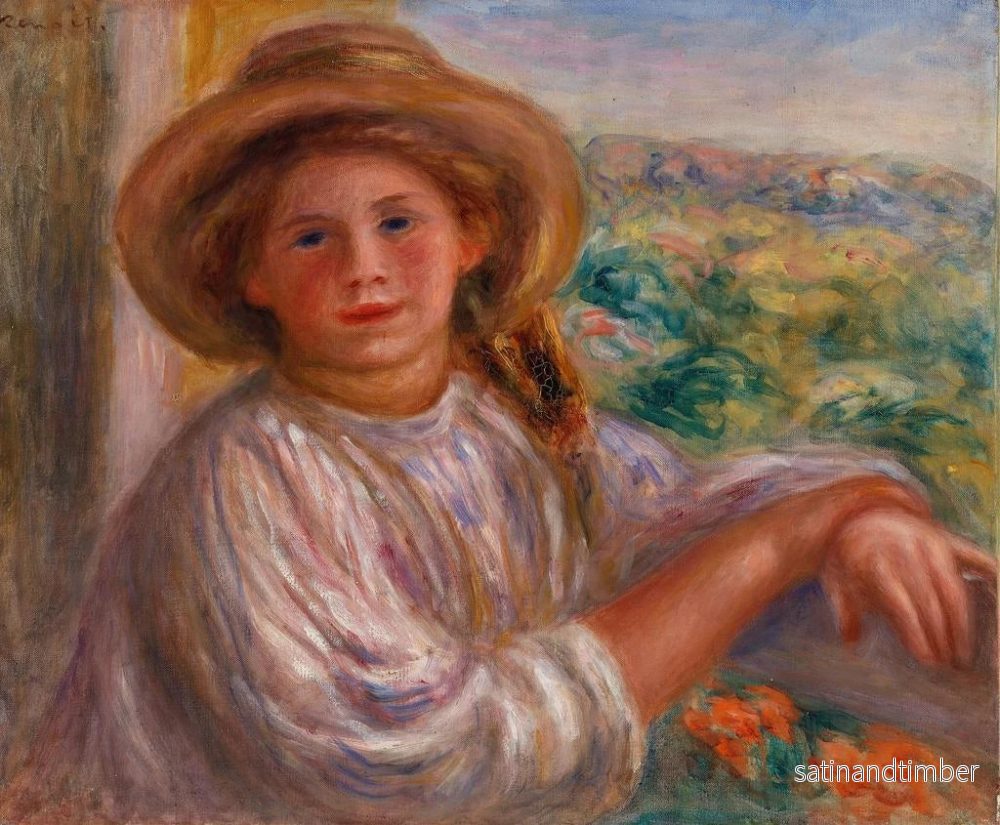Reproduktion av målningen Ung kvinna på balkongen, Cagnes - Pierre-Auguste Renoir - Bild 2
