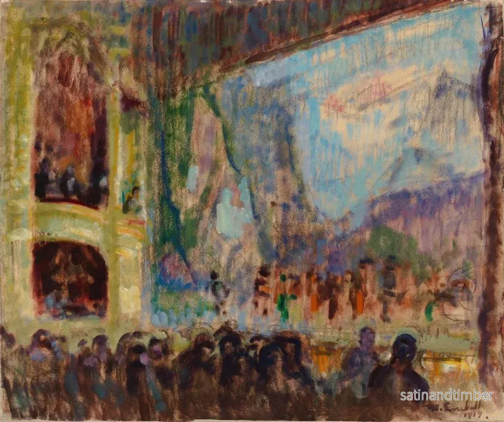 Reproduktion av målningen inomhusvy av den finska operan - Magnus Enckell - Bild 2