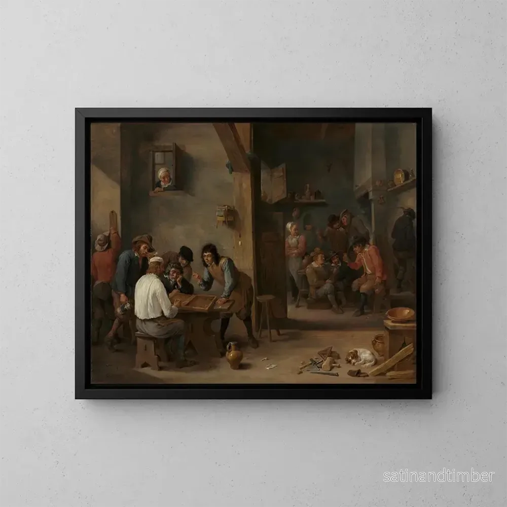 Reproduktion av målningen Backgammonspel – David Teniers den yngre Reproduktion av målningen Backgammonspel – David Teniers den yngre