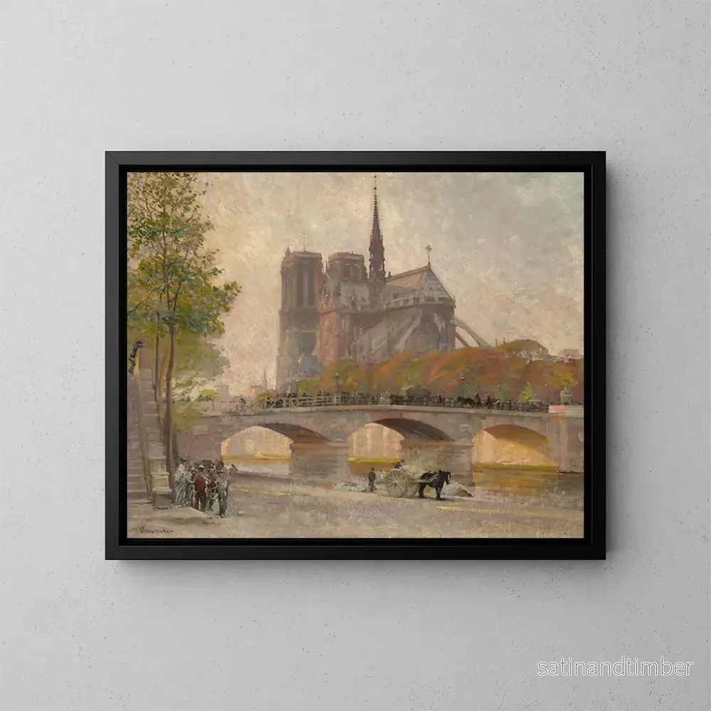 Reproduktion av målningen Notre-Dame i Paris - Robert William Vonnoh