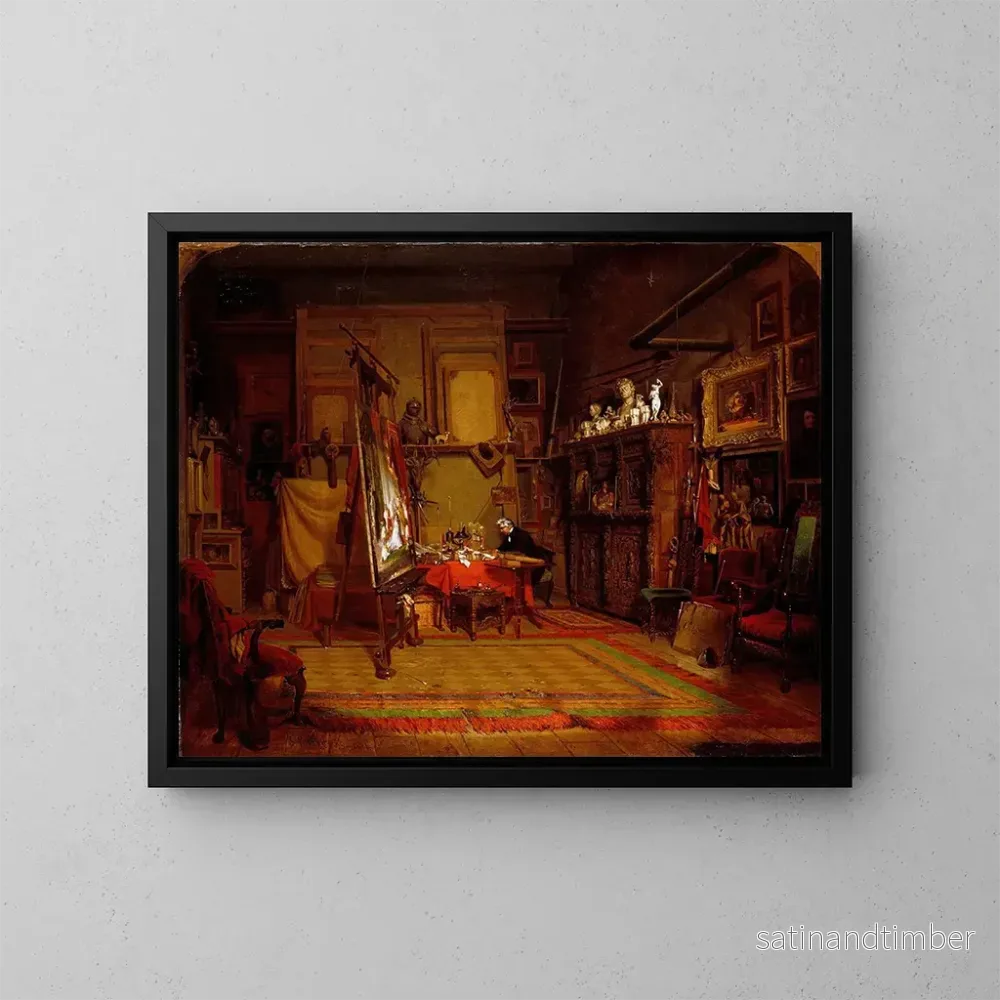 Reproduktion av målningen Un atelier d'artiste - John Ferguson Weir
