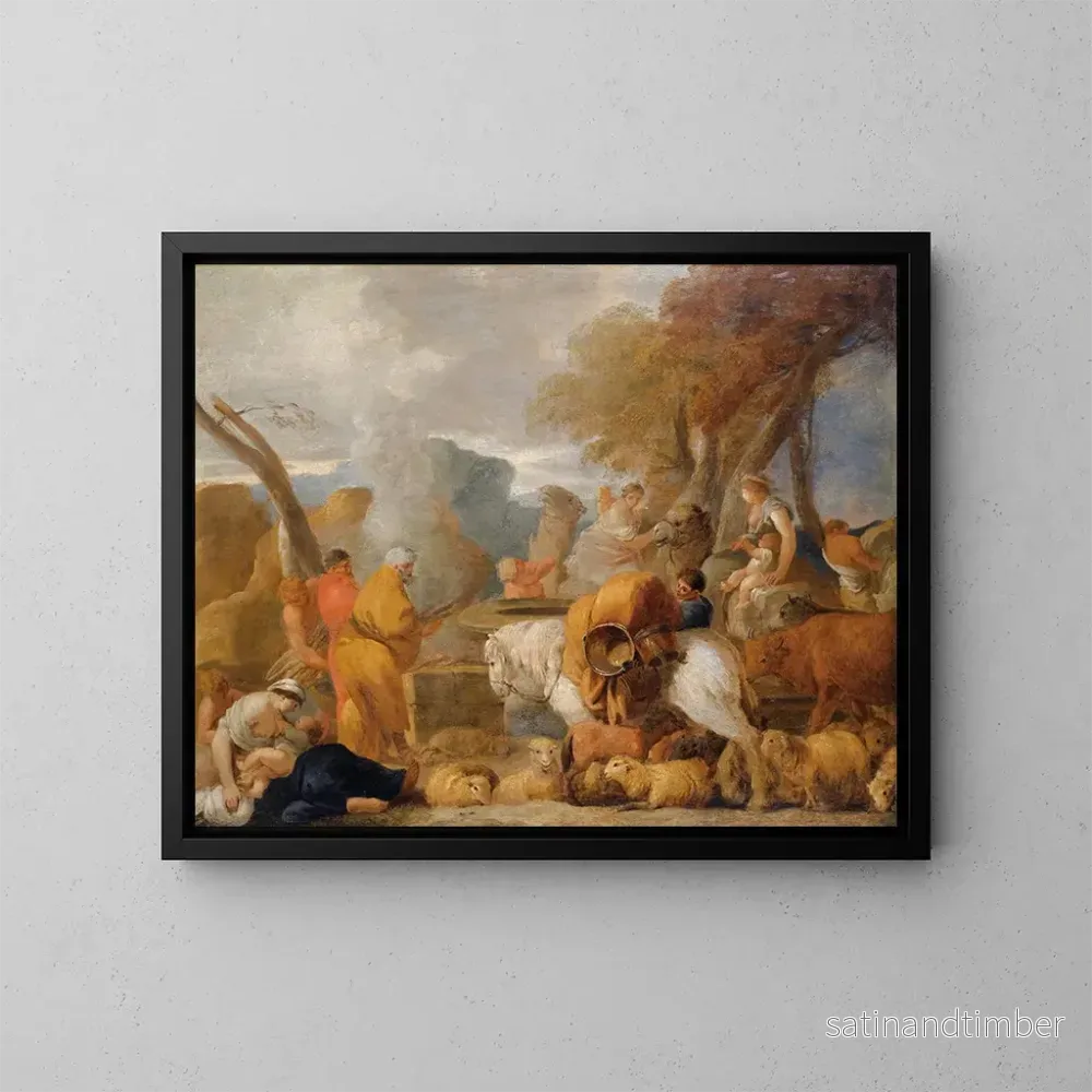 Reproduktion av målningen Scène sacrificielle - Sébastien Bourdon