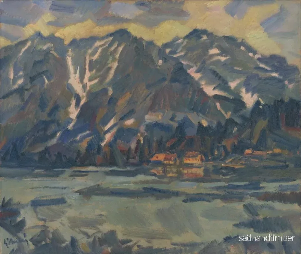 Reproduktion av målningen av Popradské Pleso-sjön - Gustav Mahler - Bild 2