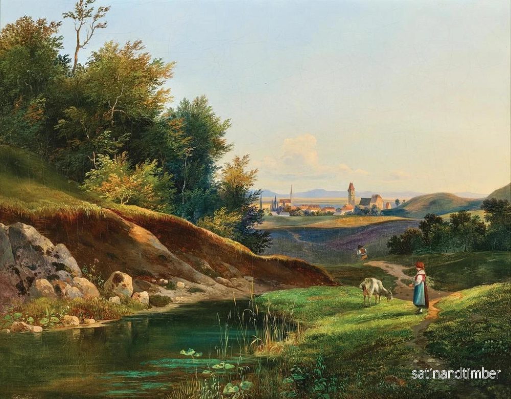 Reproduktion av målningen Vue de Perchtoldsdorf près de Vienne - Franz Steinfeld - Bild 2