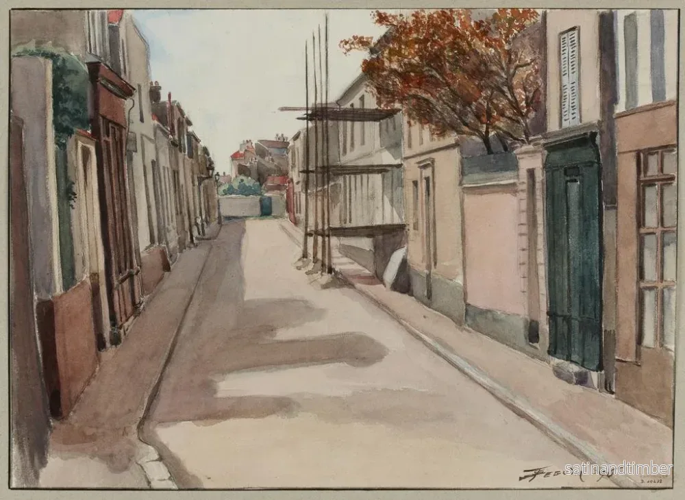 Reproduktion av målningen Boulevard Chauvelot, första sträckan - F. Seguin - Bild 2