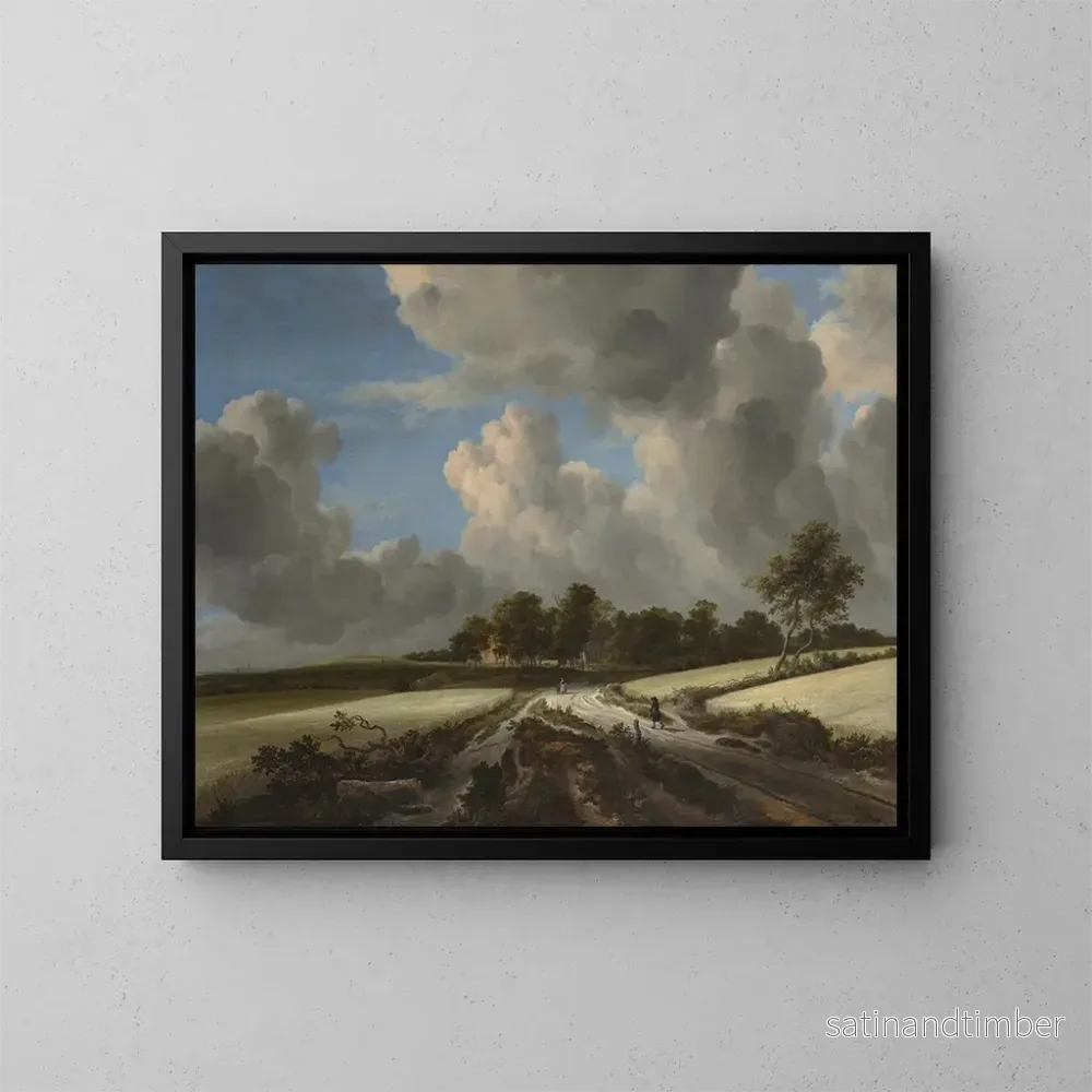 Reproduktion av målningen av veteängar - Jacob van Ruisdael