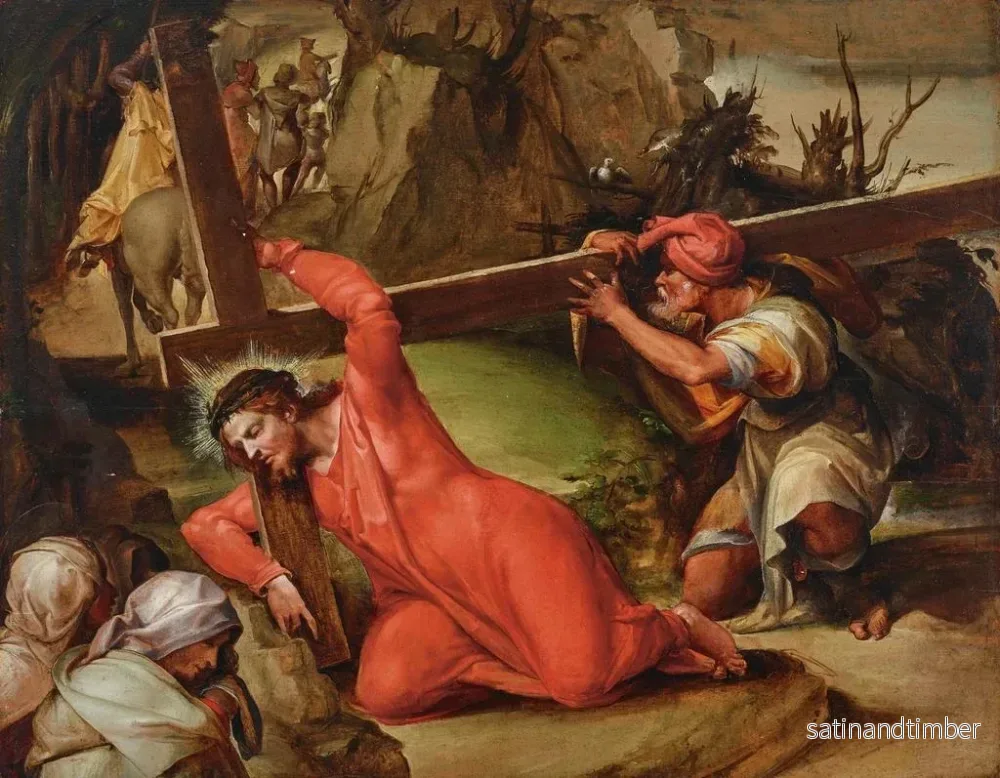 Reproduktion av målningen Le Christ portant la croix - Nosadella Giovanni Francesco Bezzi - Bild 2
