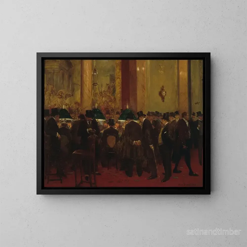 Reproduktion av målningen Au cercle - Jean Béraud