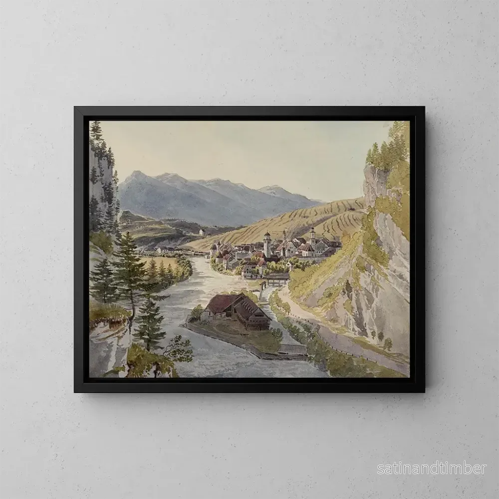 Reproduktion av målningen Feldkirch - Johann Jakob Meyer