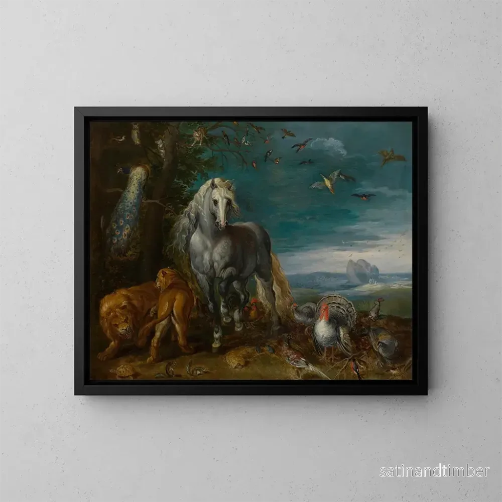 Reproduktion av målningen av Noas Ark - Jan van Kessel den äldre