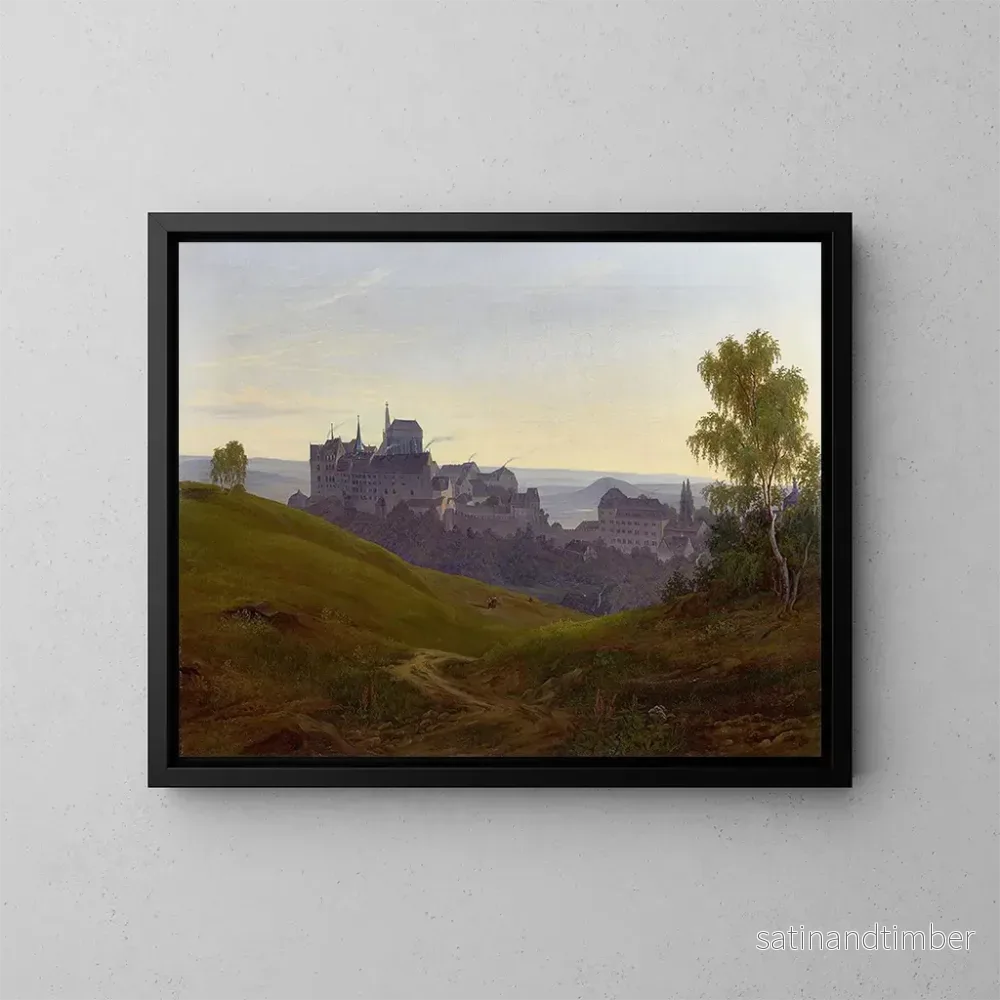Reproduktion av målningen Le château d'Albrechtsburg à Meissen - Johann Anton Castell
