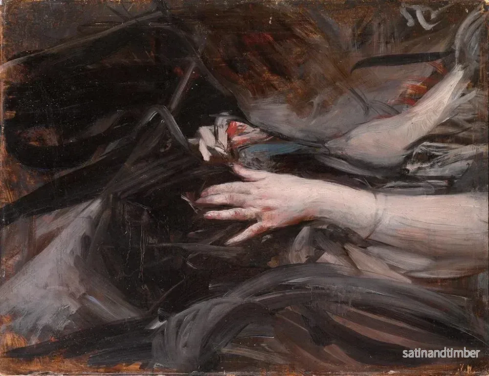 Reproduktion av målningen Kvinnor som syr - Giovanni Boldini - Bild 2
