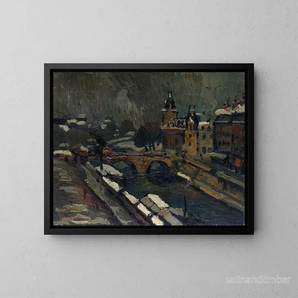 Reproduktion av målningen Paris en vinter - Pierre Dumont