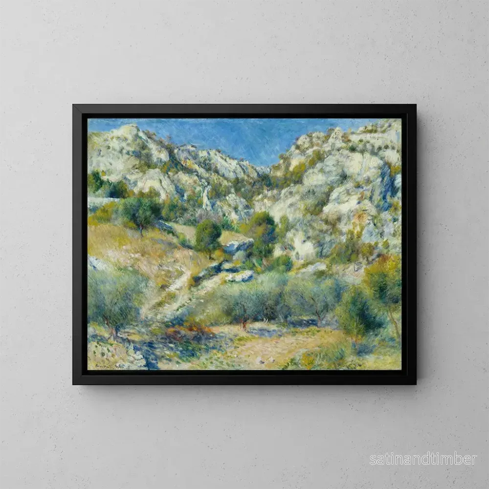 Reproduktion av målningen Rochers à l'Estaque - Pierre-Auguste Renoir