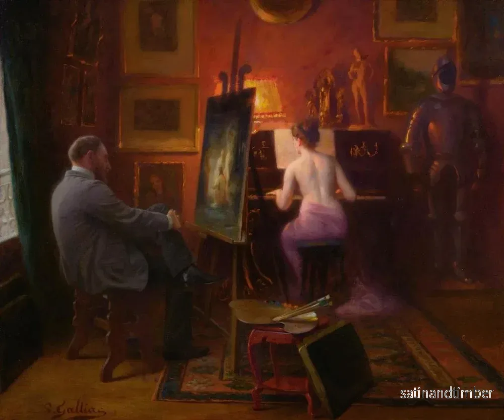 Reproduktion av målningen Le modèle de l'artiste - Louis Galliac - Bild 2