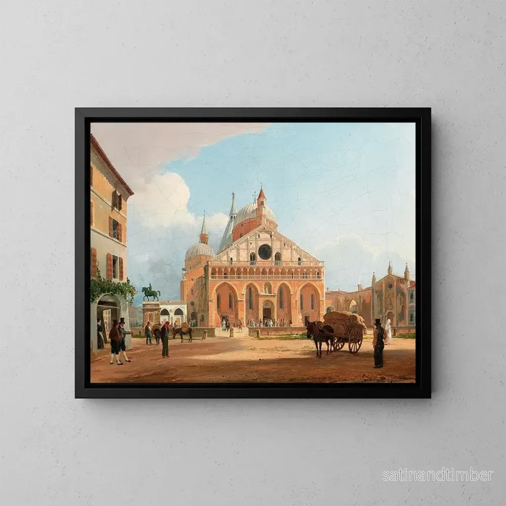 Reproduktion av målningen Vue de la basilique Saint-Antoine de Padoue - Rudolf von Alt