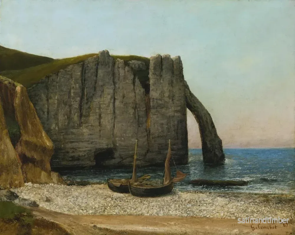 Reproduktion av målningen Falaises d'Étretat - Gustave Courbet - Bild 2