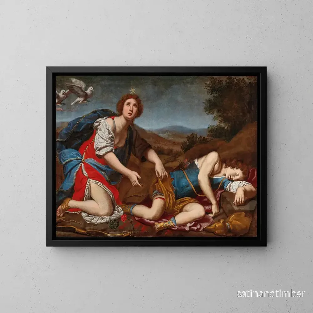 Reproduktion av målningen La Mort d'Adonis - Lorenzo Lippi