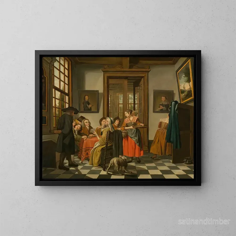 Reproduktion av målningen Kortspel - Jan Josef Horemans den Yngre
