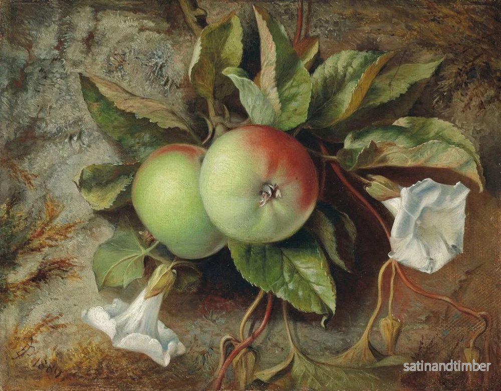 Reproduktion av målningen Äpplen på hösten och convolvulus - Edward John Poynter - Bild 2