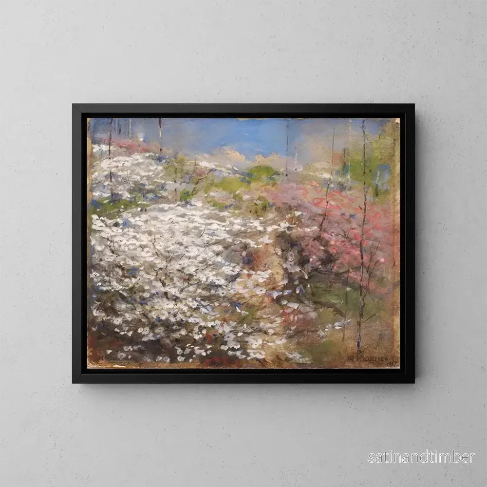 Reproduktion av målningen av blomsterfält - William Henry Holmes