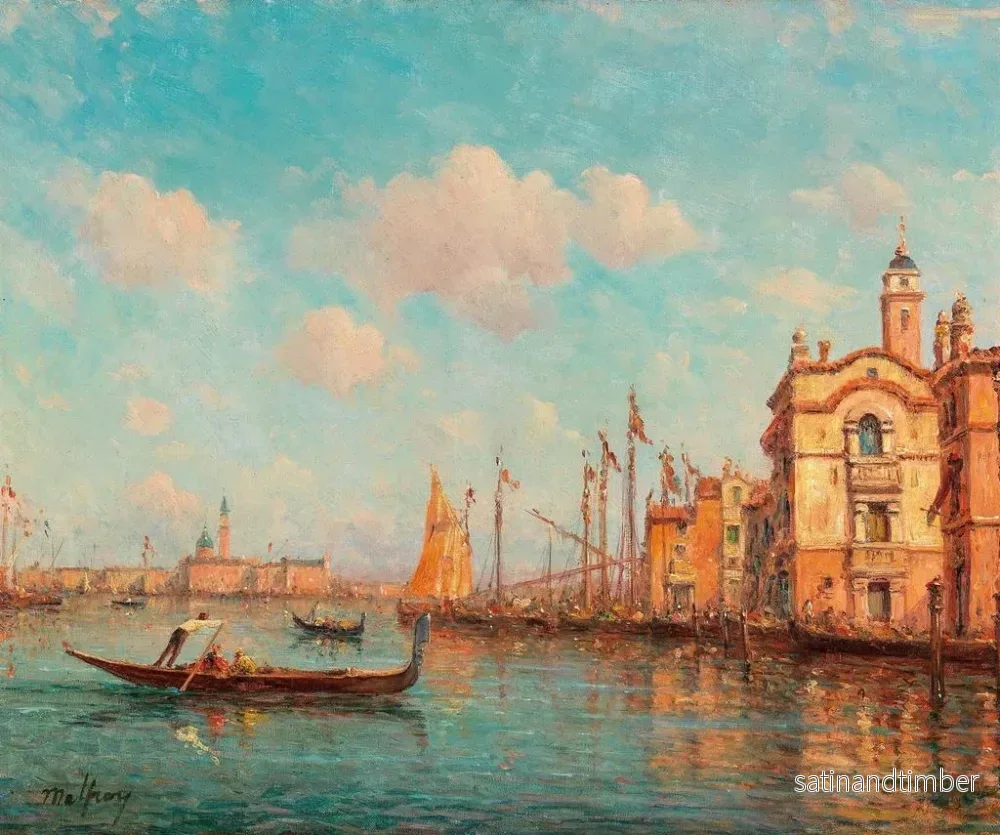 Reproduktion av målningen Venise, vy över San Giorgio Maggiore - Henry Malfroy - Bild 2