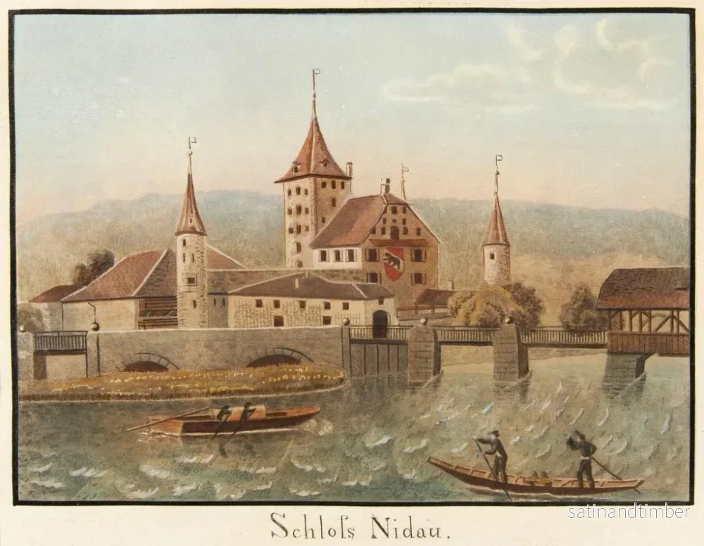 Reproduktion av målningen Château de Nidau - Jakob Samuel Weibel - Bild 2