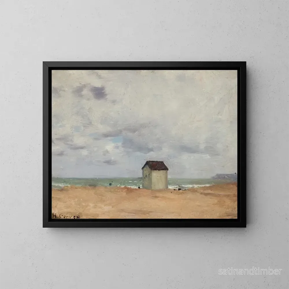 Reproduktion av målningen La Plage à Trouville - Henri Gervex