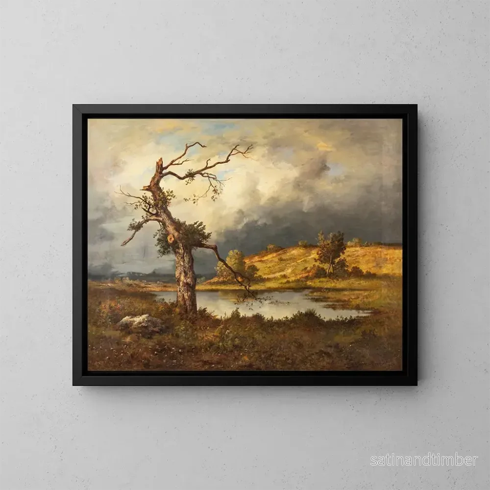 Reproduktion av målningen Orages près de Fontainebleau - Léon Richet