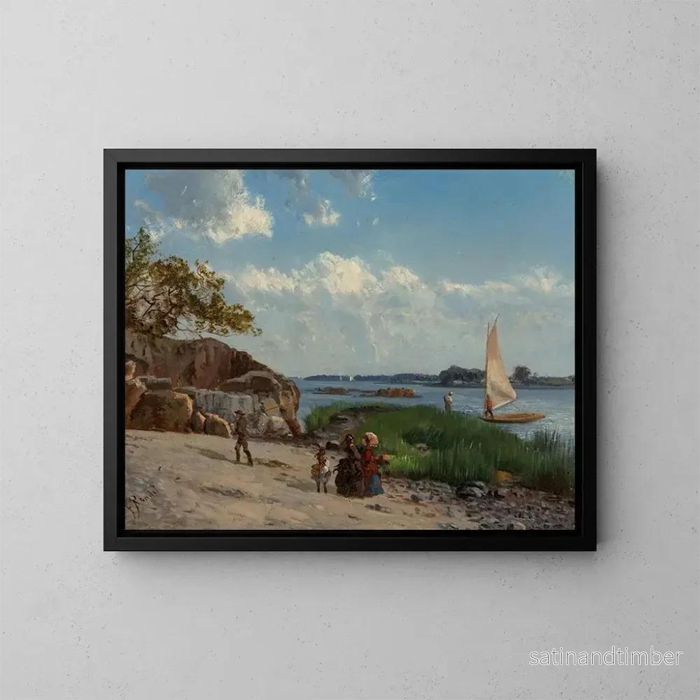 Reproduktion av målningen Île de pin, New York – Frederick Rondel Reproduktion av målningen Île de pin, New York – Frederick Rondel