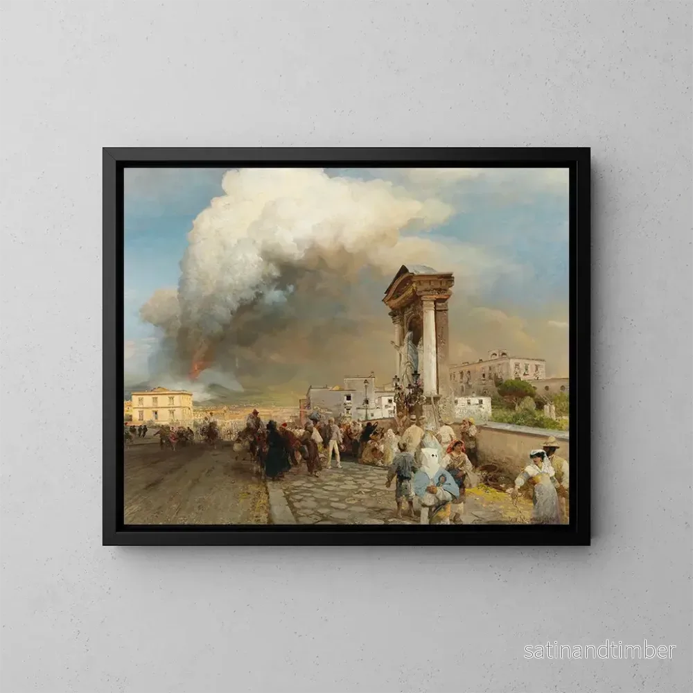 Reproduktion av målningen Vesuvius utbrott - Oswald Achenbach