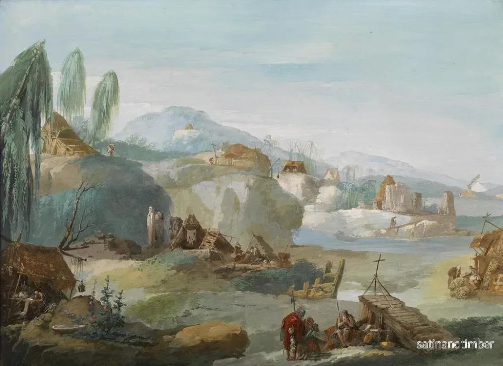 Reproduktion av målningen La Thébaïde - Giuseppe Bernardino Bison - Bild 2
