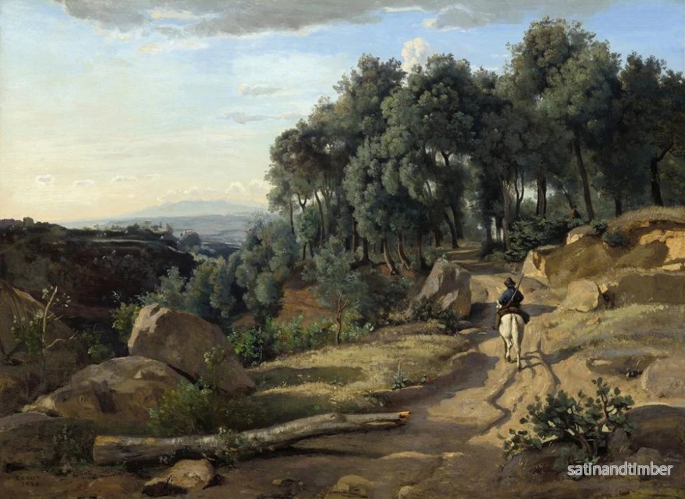 Reproduktion av målningen av ett landskap nära Volterra - Jean-Baptiste-Camille Corot - Bild 2
