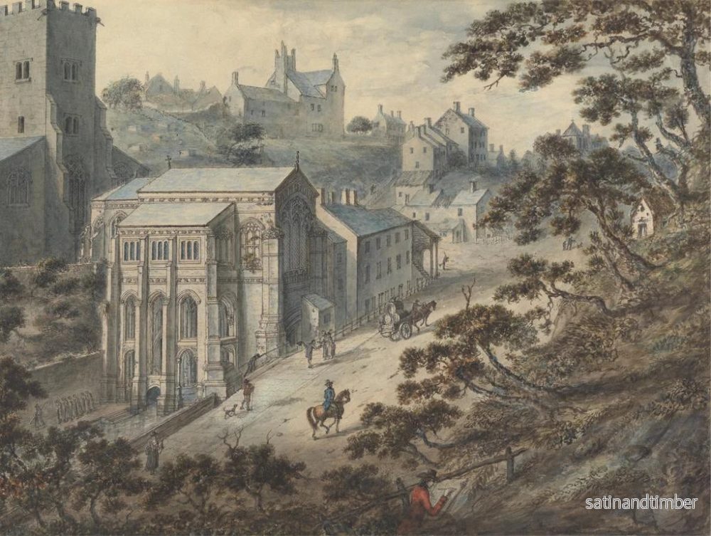 Reproduktion av målningen Le puits de Sainte Winifred à Holywell, Flintshire, Pays de Galles, avec l'artiste au premier plan - Edward Edwards - Bild 2