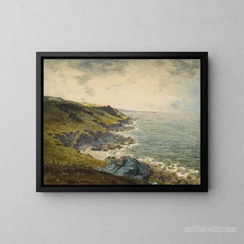 Reproduktion av målningen La Côte à Grville - Jean-François Millet