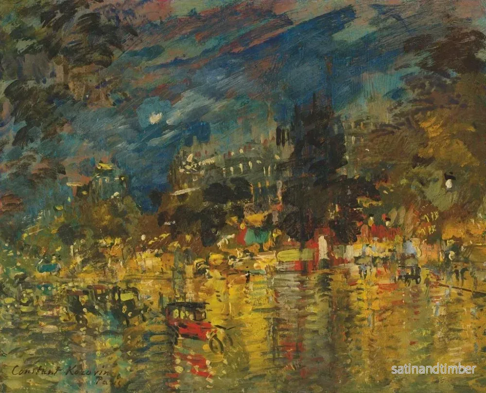 Reproduktion av målningen Boulevard parisien la nuit - Konstantin Alexeïevitch Korovine - Bild 2