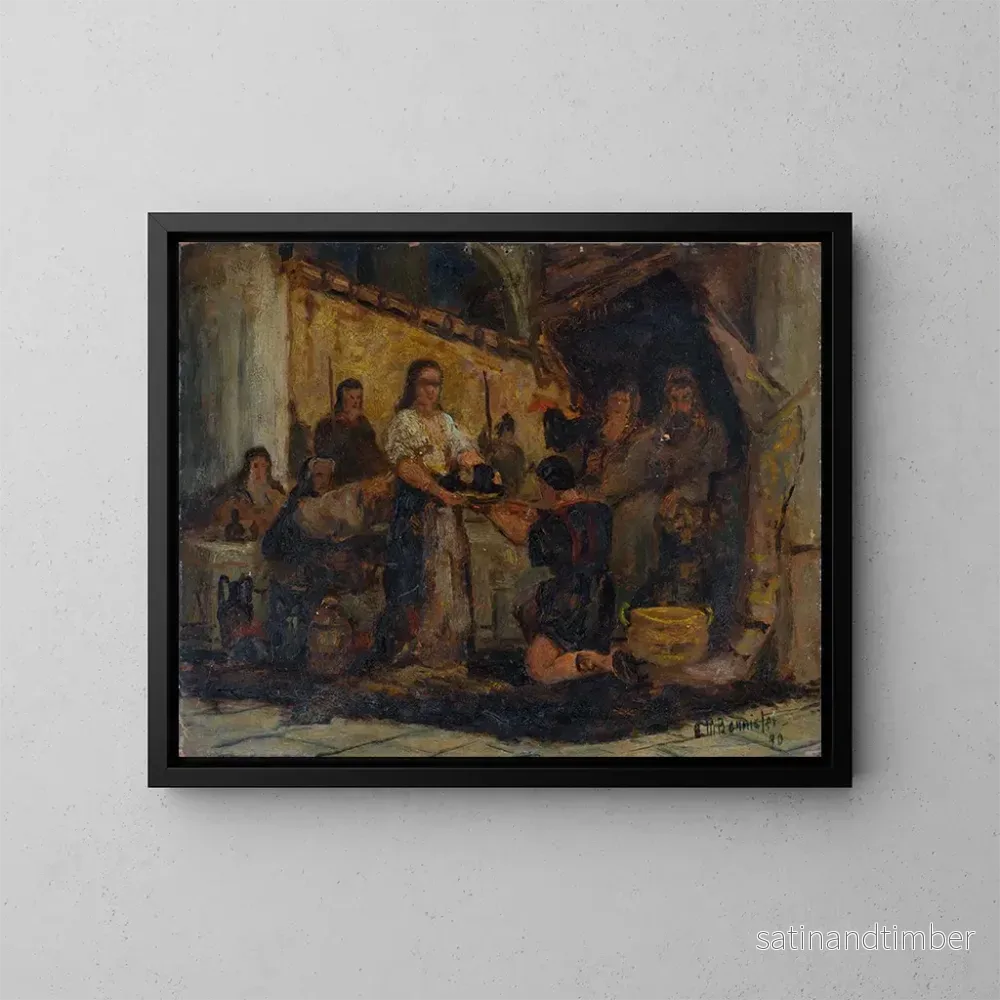Reproduktion av målningen av Salomé som tar emot Johannes Döparens huvud - Edward Mitchell Bannister