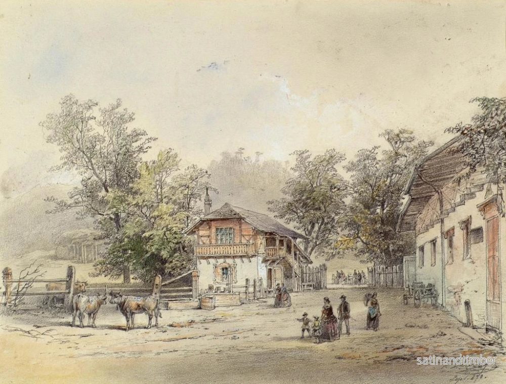 Reproduktion av målningen La laiterie à Vorderbrühl près de Vienne - Ludwig Czerny - Bild 2