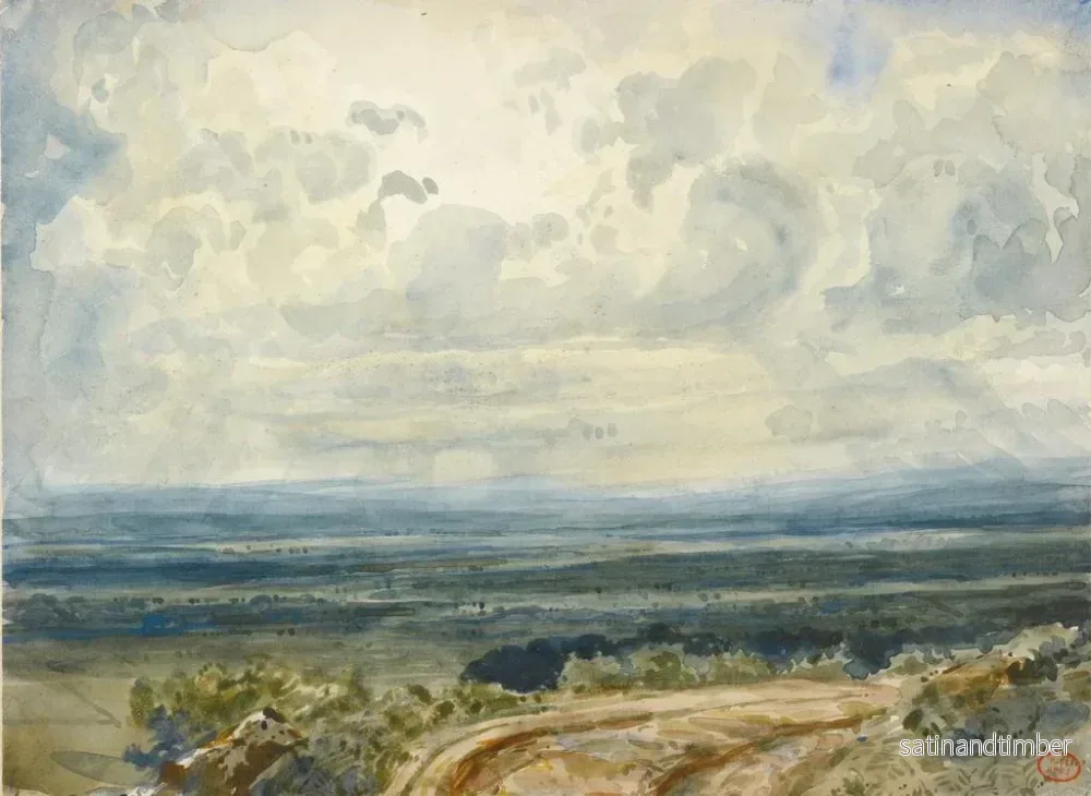 Reproduktion av målningen Vue d'une vallée en Normandie - Paul Huet - Bild 2