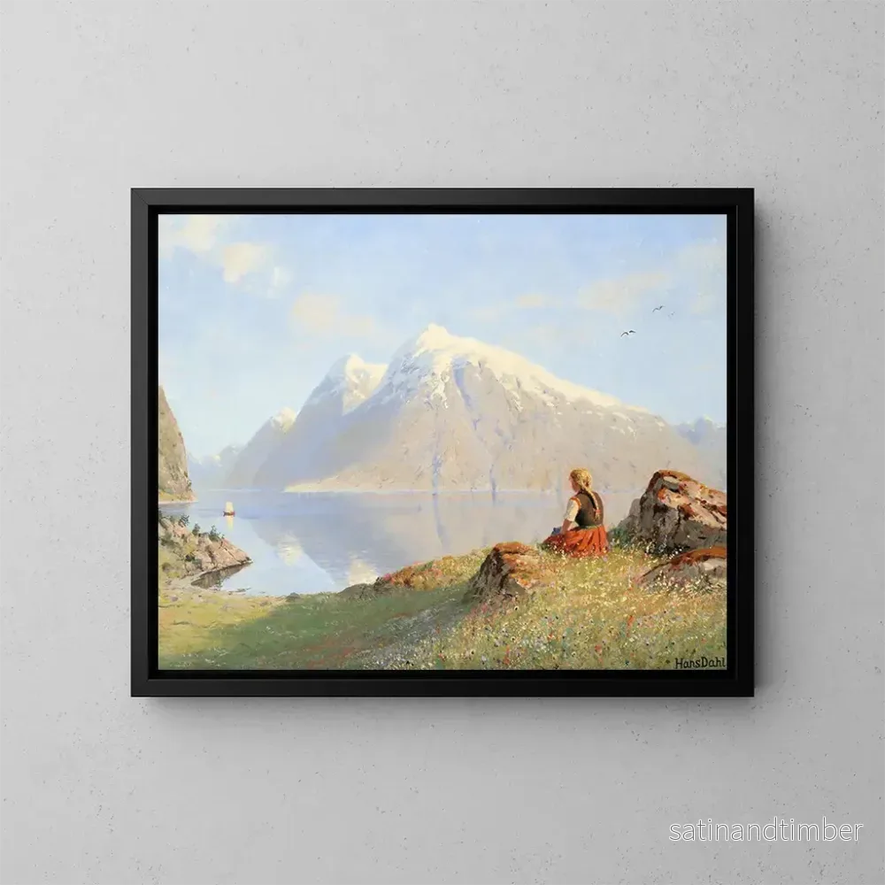 Reproduktion av målningen Sommar i fjordarna - Hans Dahl