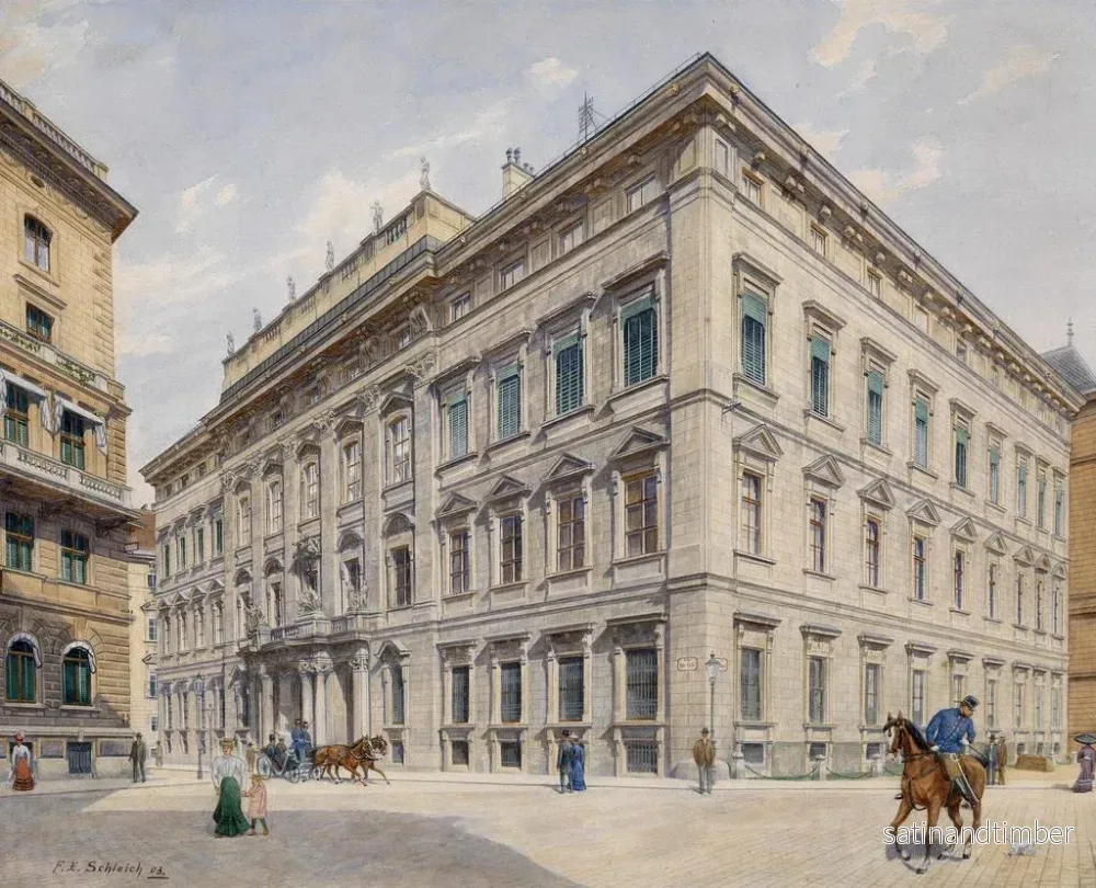Reproduktion av målningen av Liechtenstein stadspalats 1903 - Franz Xaver Schleich - Bild 2