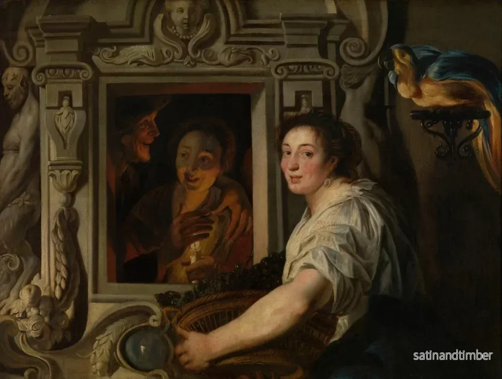 Reproduktion av målningen Le Vendeur de fruits - Jacob Jordaens - Bild 2