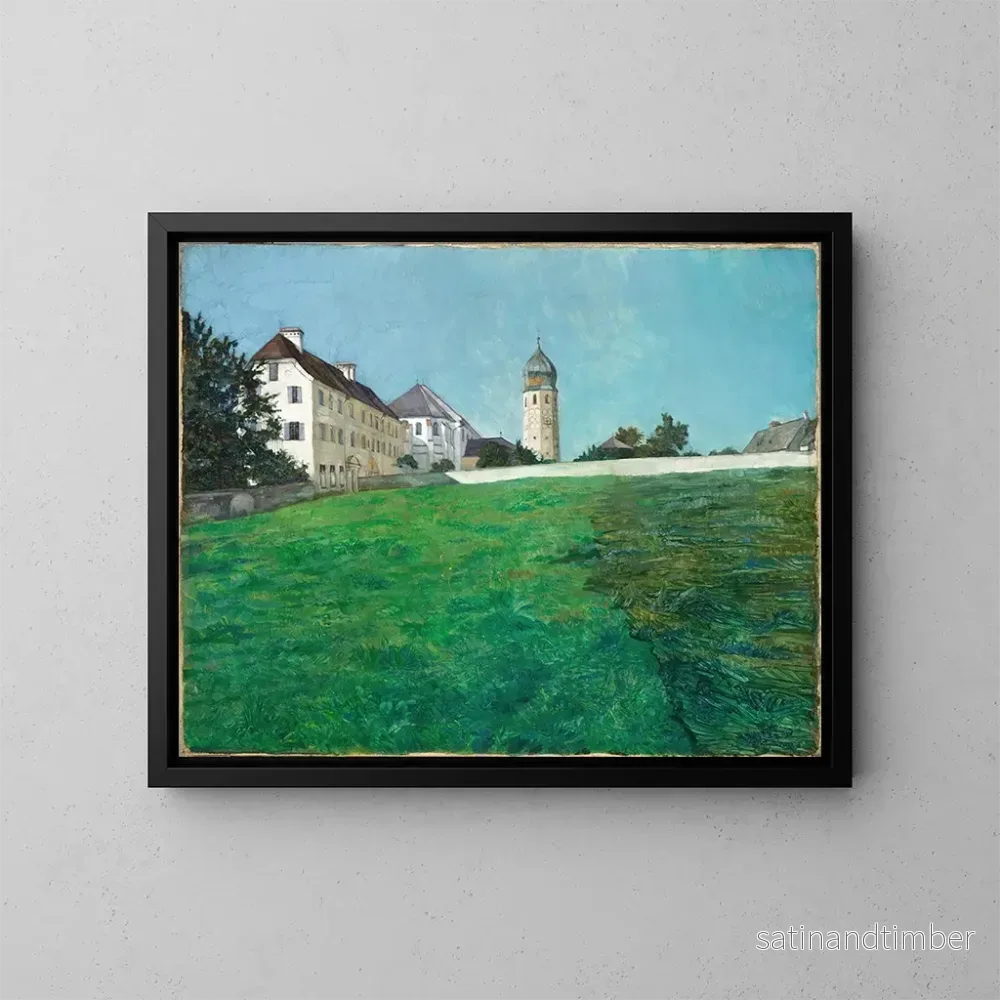Reproduktion av målningen En vy över Frauenchiemsee - Wilhelm Trübner