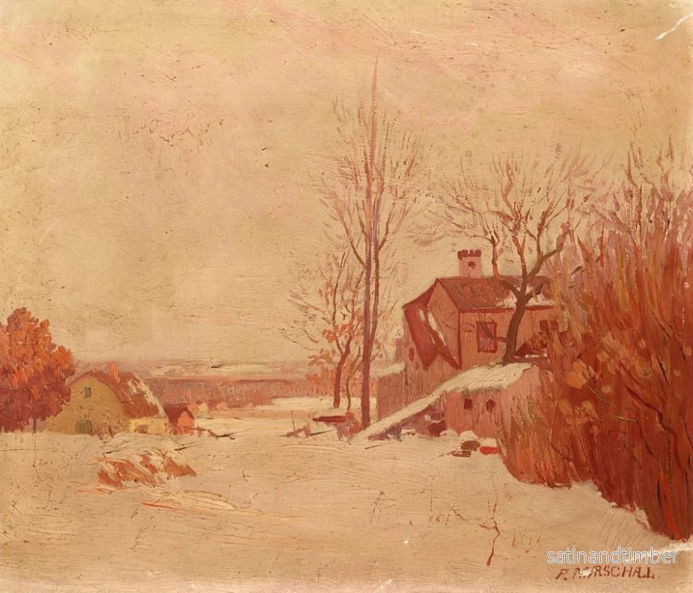 Reproduktion av målningen vinterlandskap - Frank Howard Marschall - Bild 2