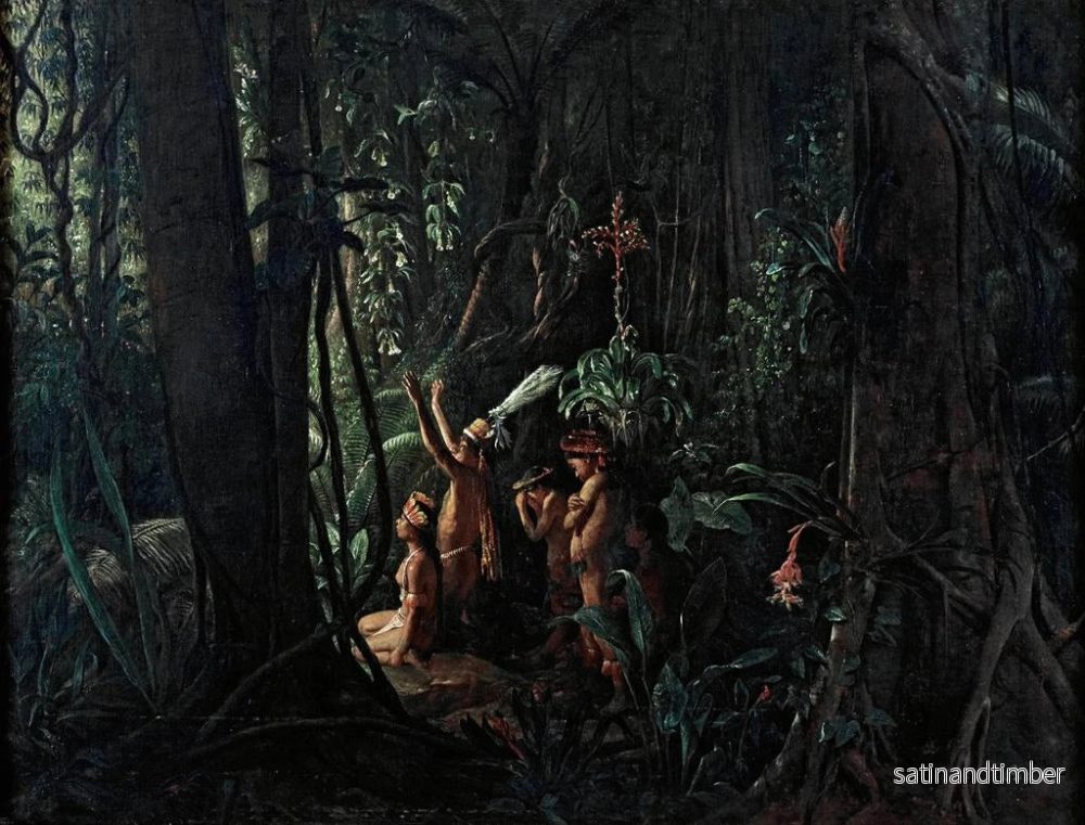 Reproduktion av målningen Indiens amazonien hyllar solguden - François-Auguste Biard - Bild 2