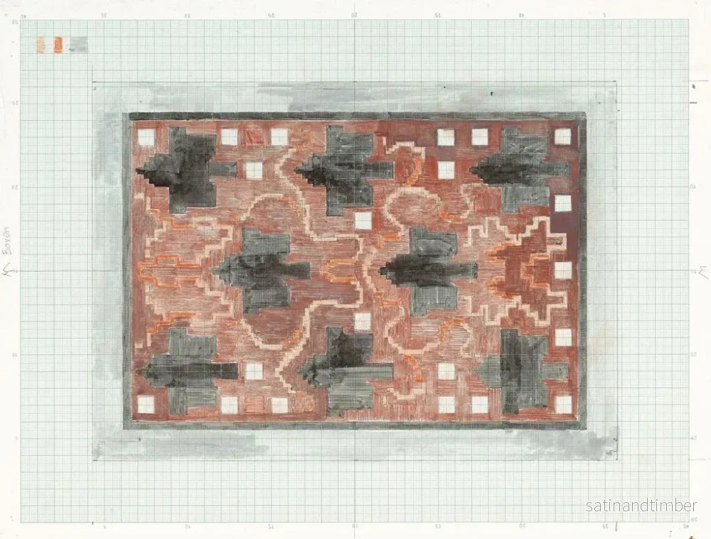 Reproduktion av målningen dekorativ design i rött och svart - Carel Adolph Lion Cachet - Bild 2